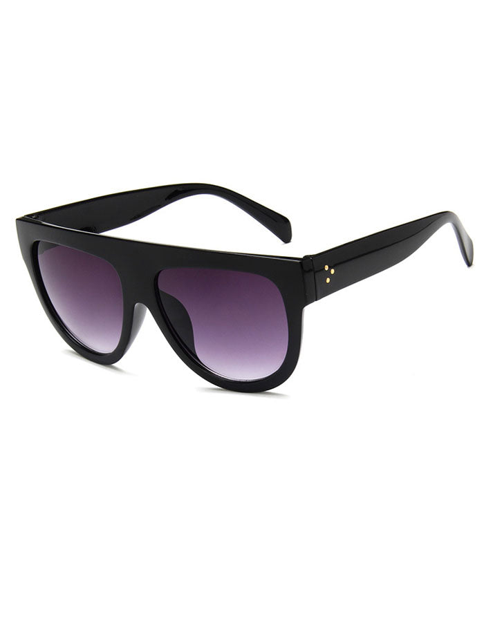 Oversized Flat Top Aviator Sunglasses