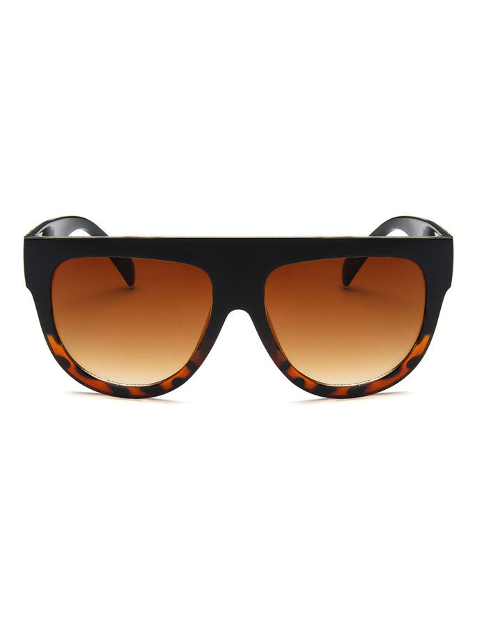 Oversized Flat Top Aviator Sunglasses