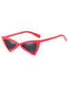 Retro Triangle 90s Cat Eye Sunglasses Red