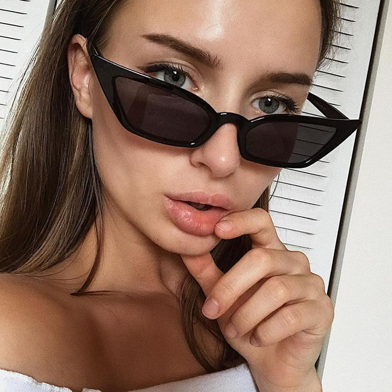 Retro 90's Thin Cat Eye Sunglasses