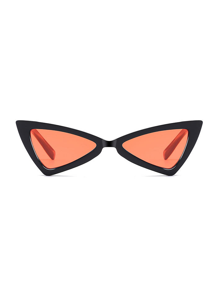 Retro Triangle Cat Eye Colored Lens Sunglasses