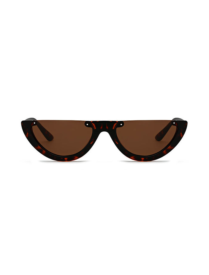 Retro Half Circle Rimless 90's Sunglasses