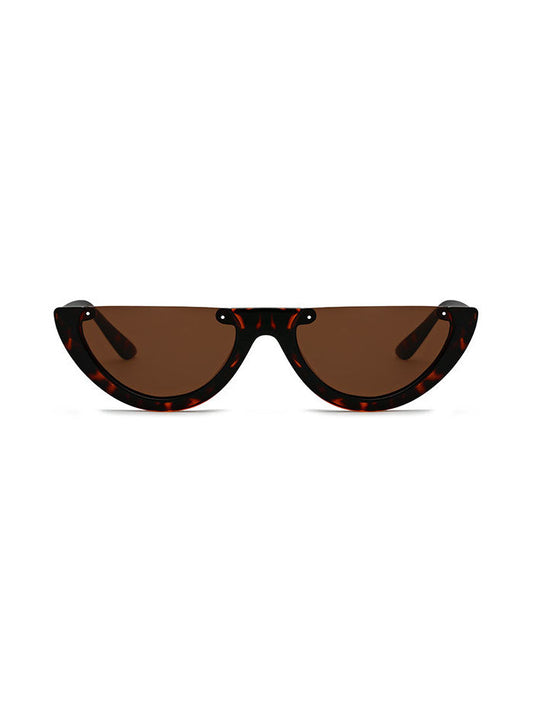 Retro Half Circle Rimless 90's Sunglasses