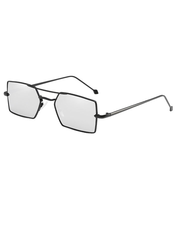 1990s Vintage Small Rectangle Mirrored Sunglasses