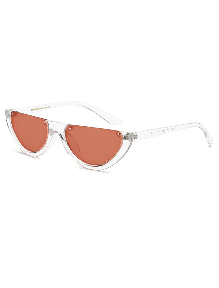 Retro Half Circle Rimless 90's Sunglasses