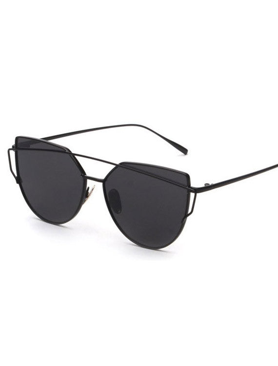 Double Crossbar Metal Pantos Aviator Sunglasses