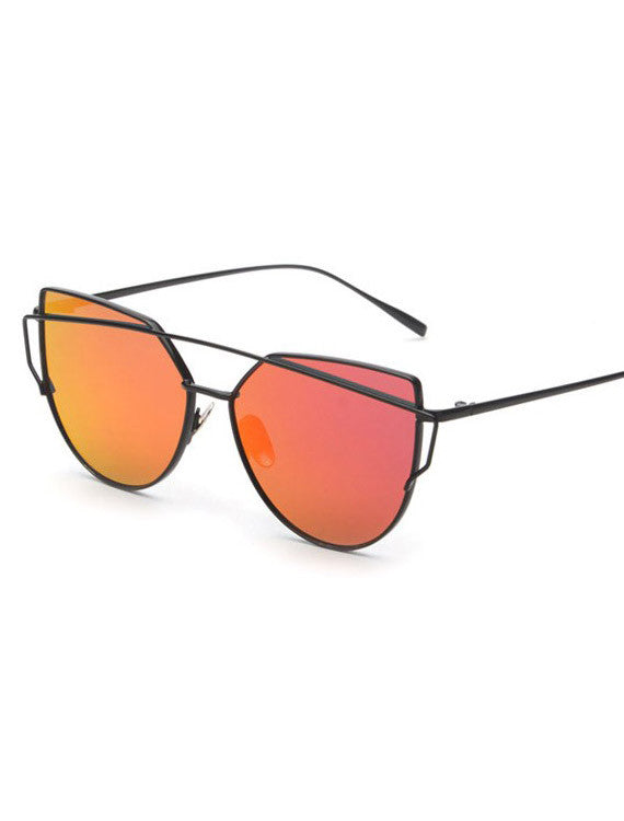 Double Crossbar Metal Pantos Aviator Sunglasses