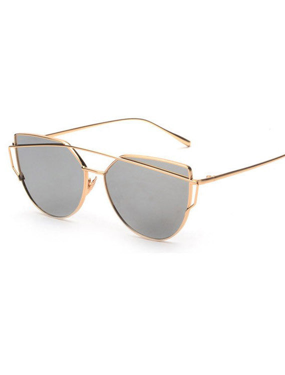 Double Crossbar Metal Pantos Aviator Sunglasses
