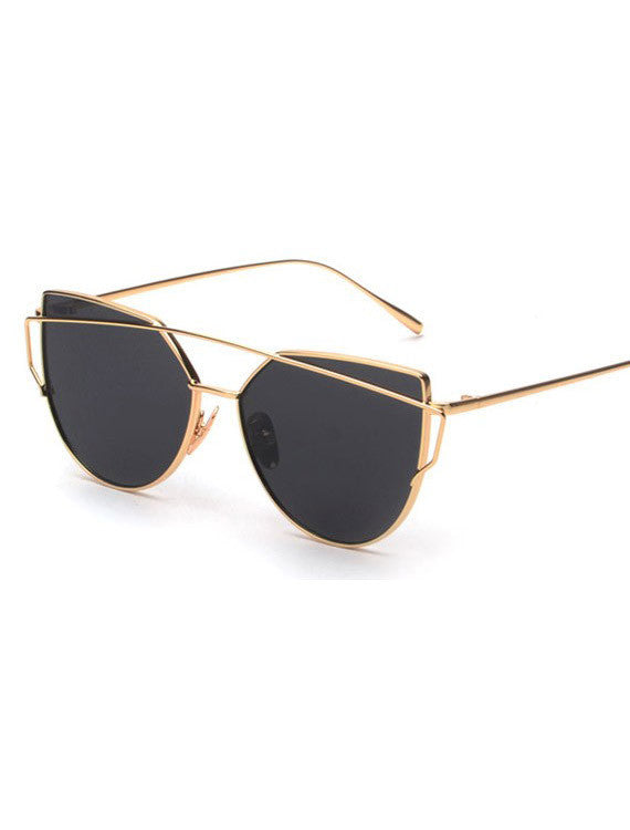 Double Crossbar Metal Pantos Aviator Sunglasses