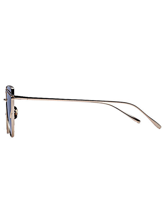 Double Crossbar Metal Pantos Aviator Sunglasses