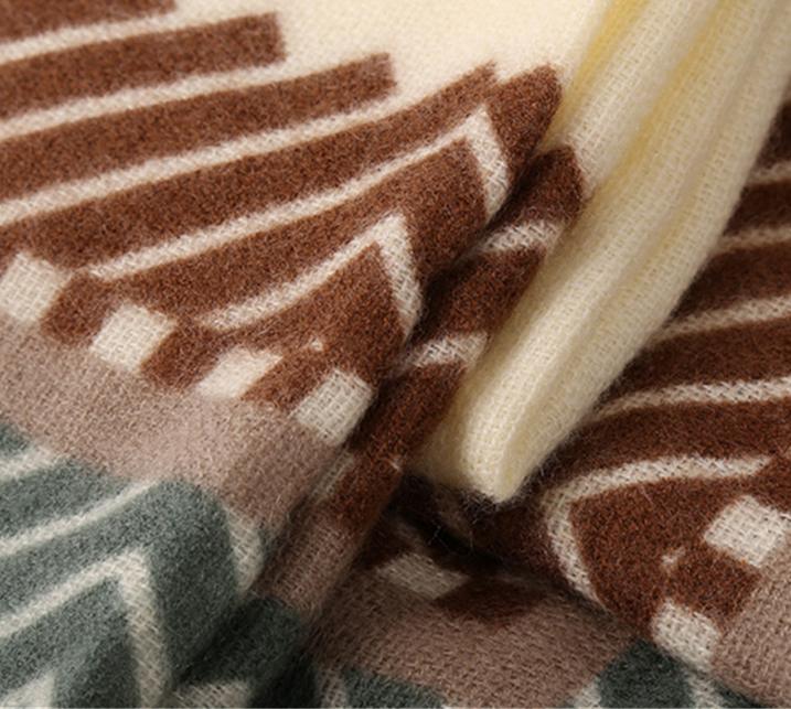 Colorful Geometric Blanket Scarves