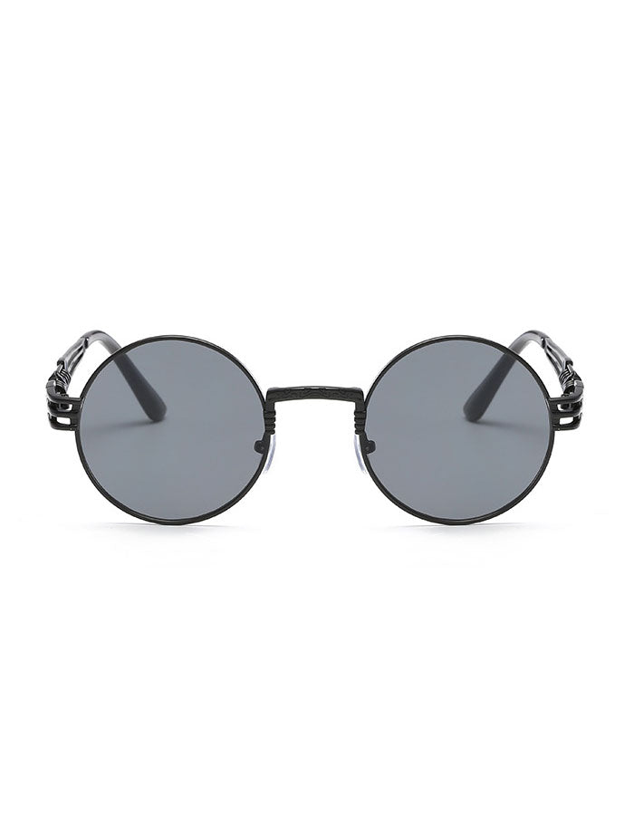 Iconic Flat Front Round Aviator Sunglasses