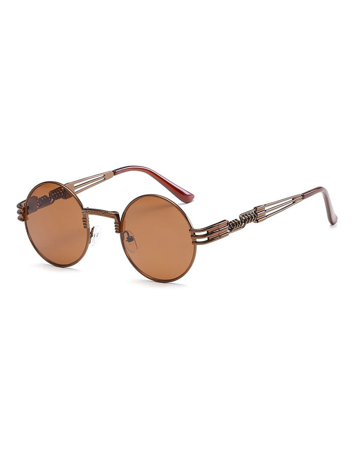 Iconic Flat Front Round Aviator Sunglasses