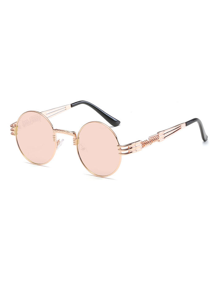 Iconic Flat Front Round Aviator Sunglasses
