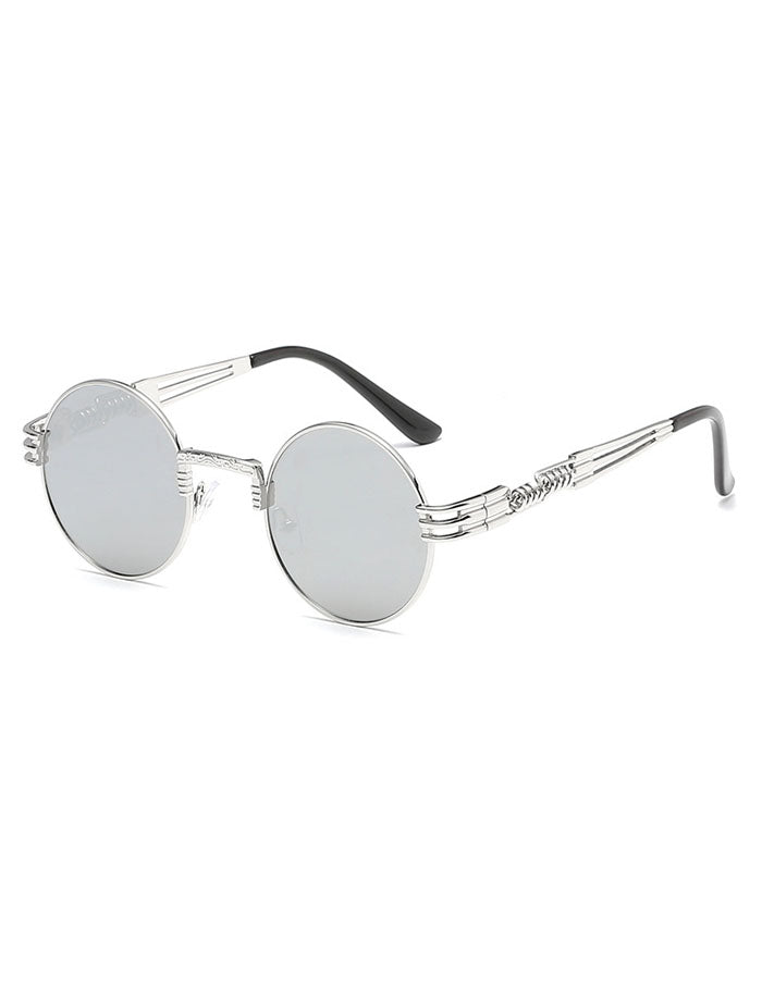 Iconic Flat Front Round Aviator Sunglasses