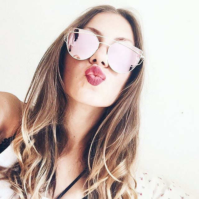 Double Crossbar Metal Pantos Aviator Sunglasses