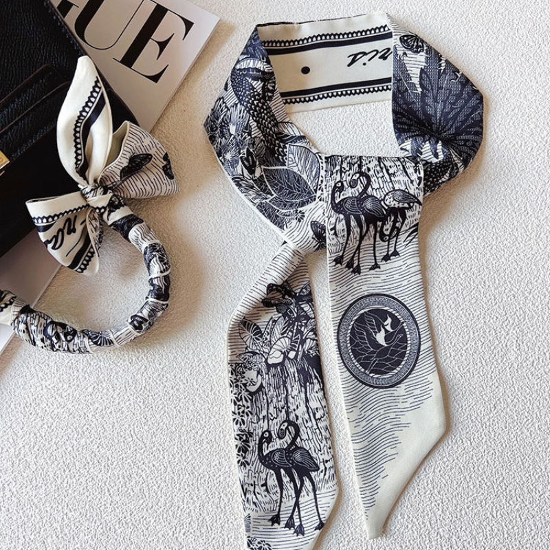 Illustrated Art Print Scarf – Timeless Graphic Design