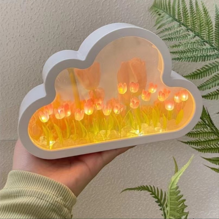 Cloud Tulip Night Light DIY Mirror