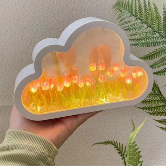 Cloud Tulip Night Light DIY Mirror