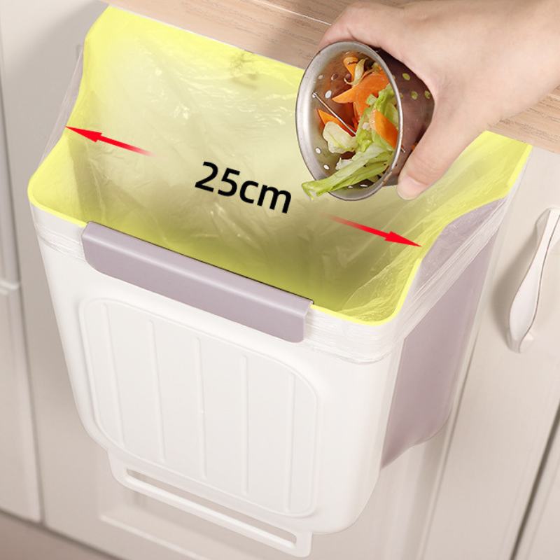 Folding Trash Can Household Kitchen Cabinet Waste Basket