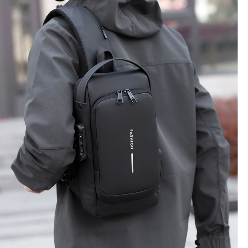 Men's Chest Bag Password Lock Anti-theft Waterproof Shoulder Bags