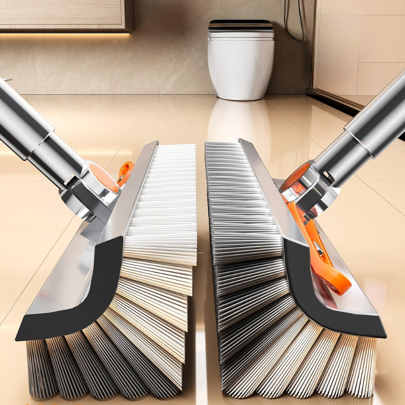 2-in-1 Floor Scrub Brush Water Scraper