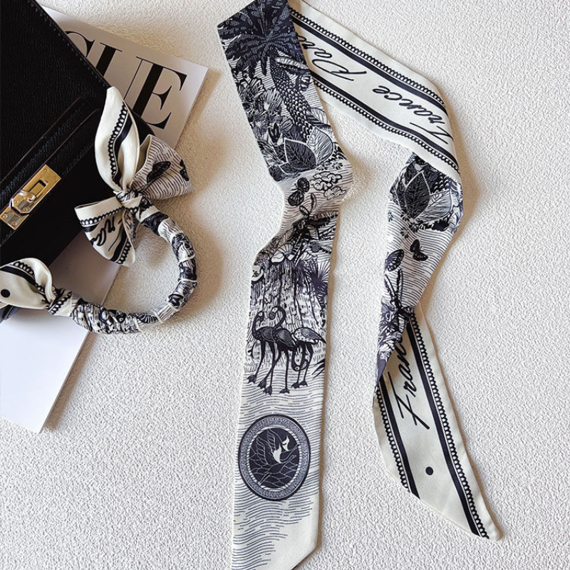 Illustrated Art Print Scarf – Timeless Graphic Design