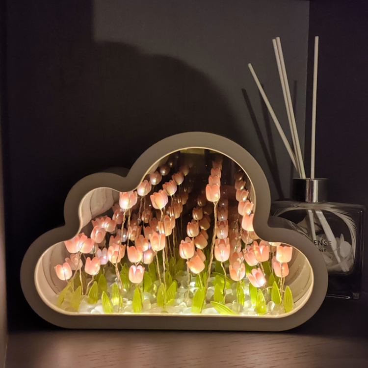 Cloud Tulip Night Light DIY Mirror