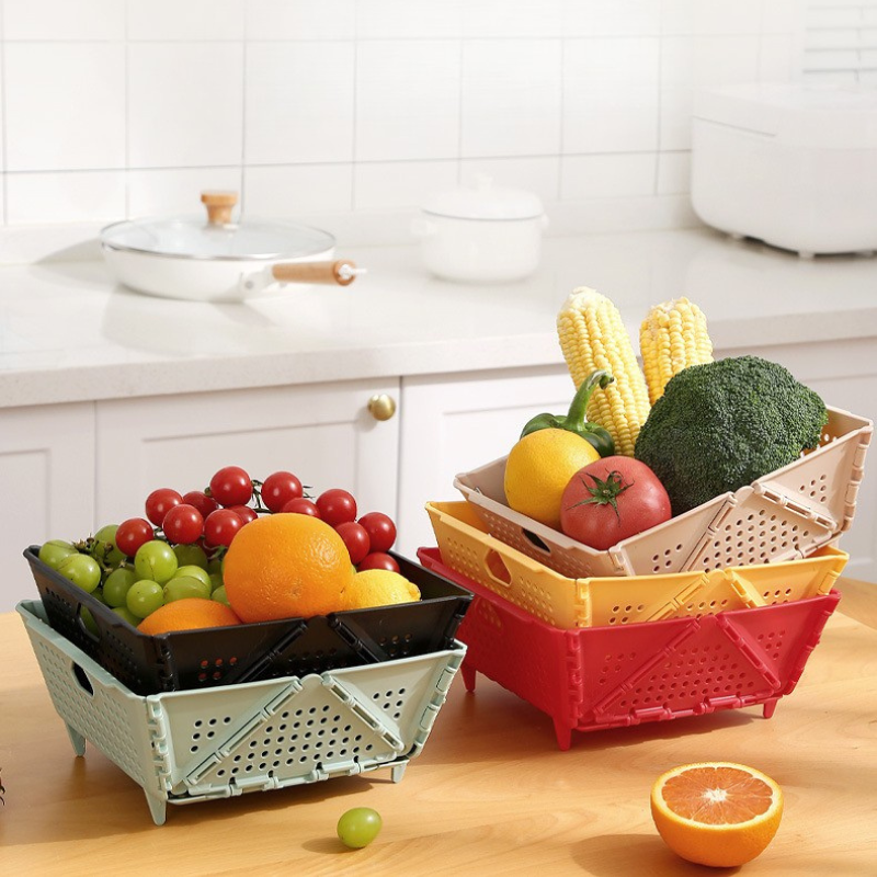 Foldable Vegetable Washing Basin Drain Basket