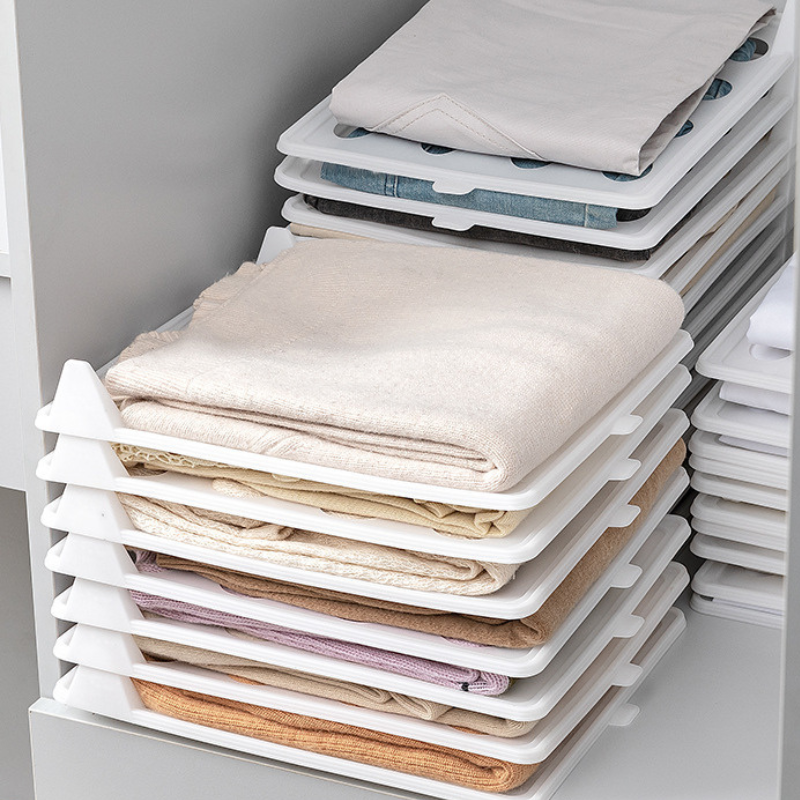 Stackable Clothes Organizer Boards for Folded Clothes