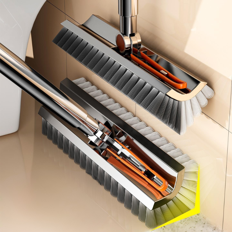 2-in-1 Floor Scrub Brush Water Scraper