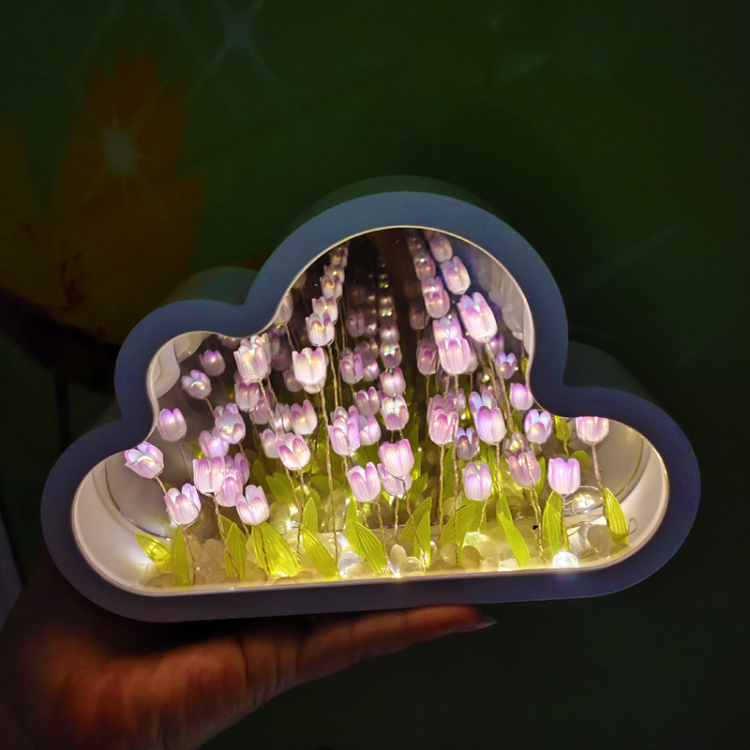 Cloud Tulip Night Light DIY Mirror