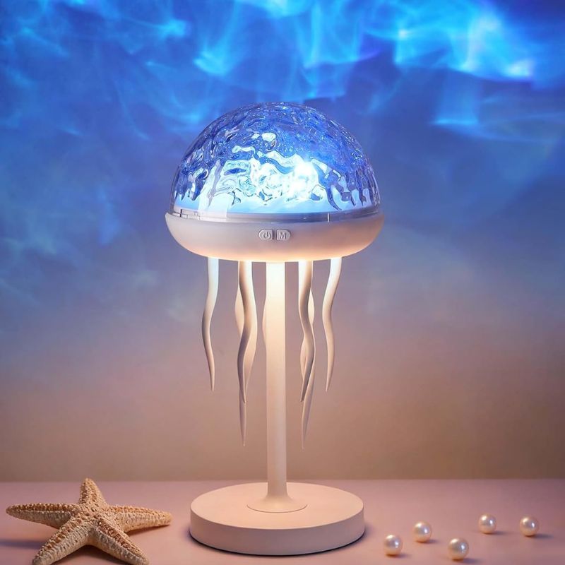 Jellyfish Shaped Table Lamp Ocean Wave Night Light