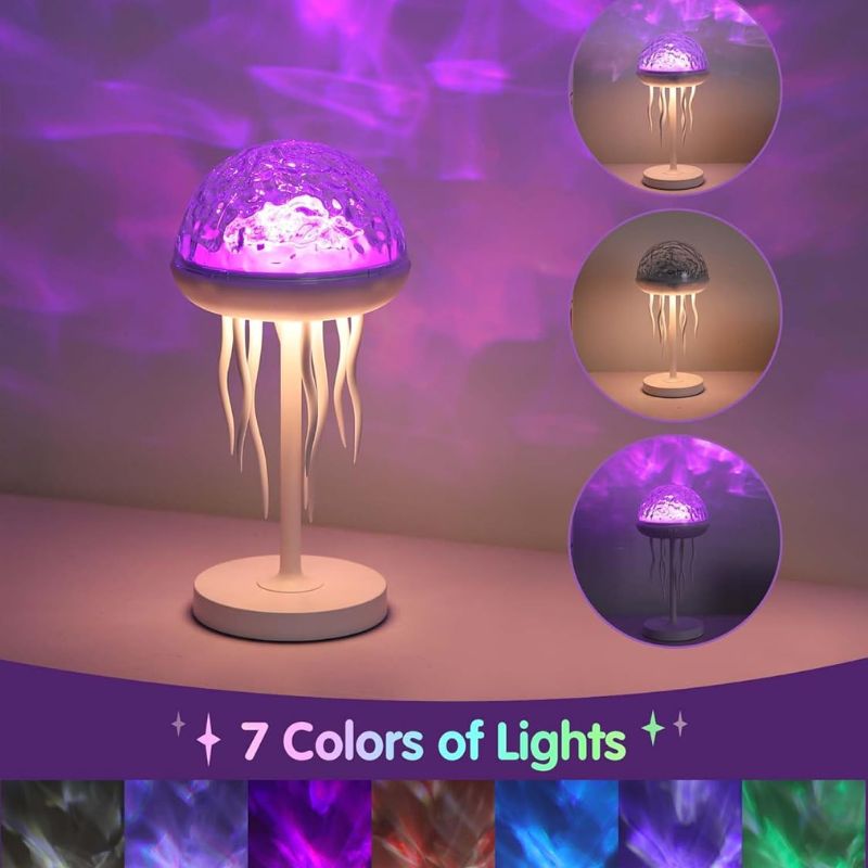 Jellyfish Shaped Table Lamp Ocean Wave Night Light