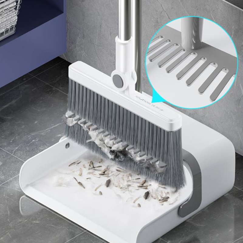 Long Handle Standing Broom and Dustpan Set