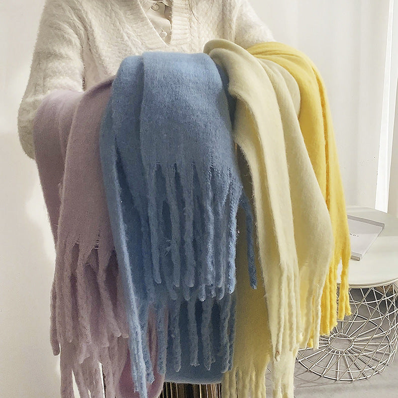 Cozy Chunky Solid Color Winter Scarves