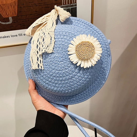 Bags for Women Cute Summer Flower Straw Bag Crossbody Round Bag