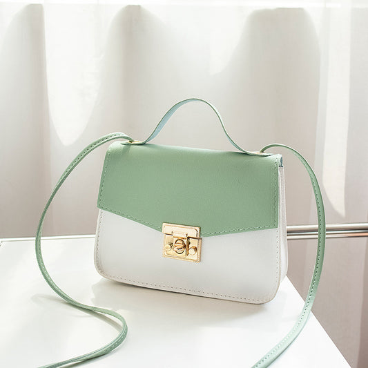 Shoulder Crossbody Contrast Color Small Square Bag