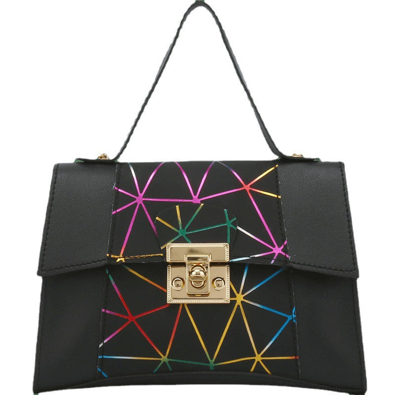 Gradient Small Square Bag Laser Chain Shoulder Bag