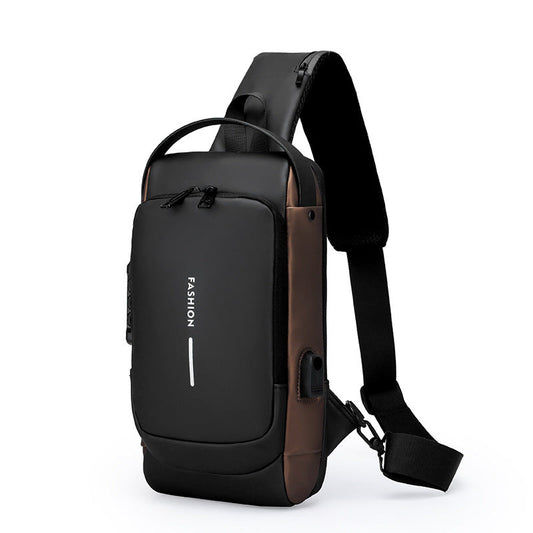 Men's Chest Bag Password Lock Anti-theft Waterproof Shoulder Bags