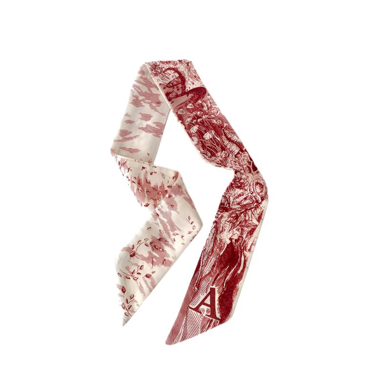 Faux Silk Twill Scarf 90x7cm Hair Ribbon Satin For Hair Handbags