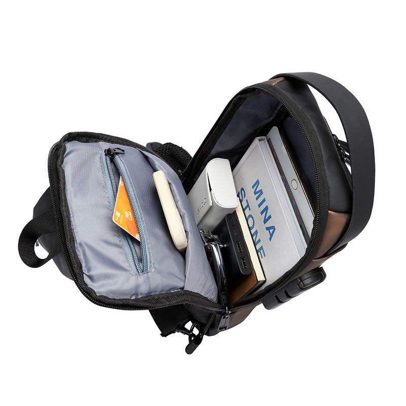 Men's Chest Bag Password Lock Anti-theft Waterproof Shoulder Bags