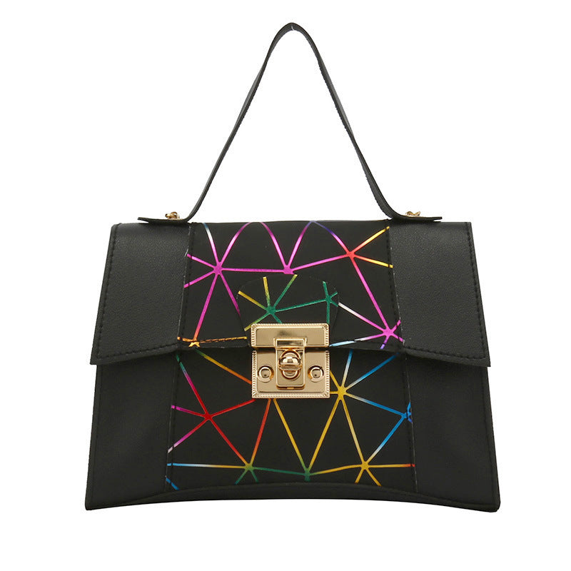 Gradient Small Square Bag Laser Chain Shoulder Bag