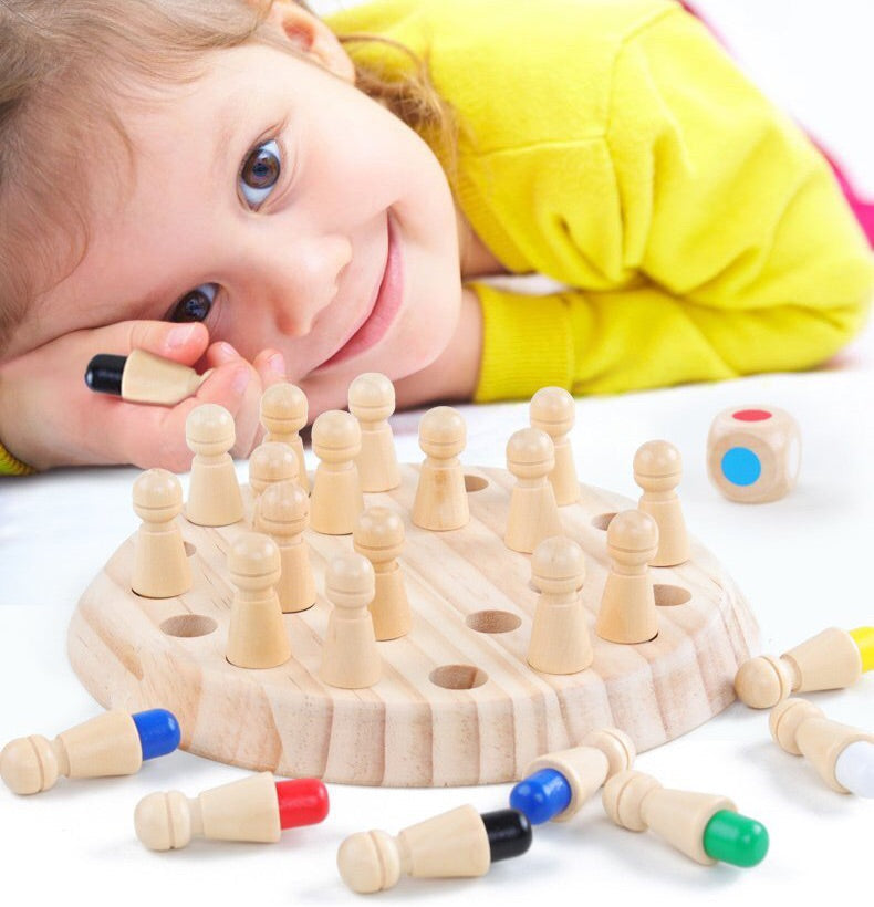 Wooden Memory Chess Game