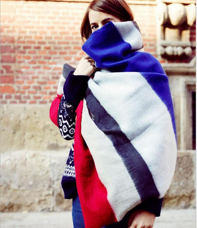 Oversized Wool Cashmere Blanket Scarf