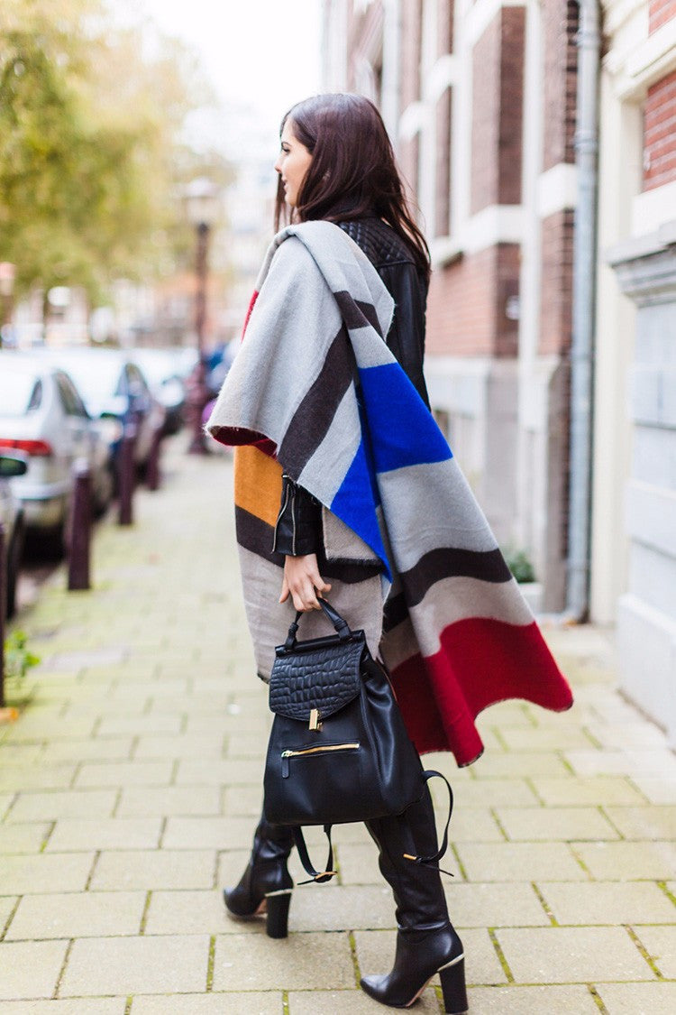 Oversized Wool Cashmere Blanket Scarf
