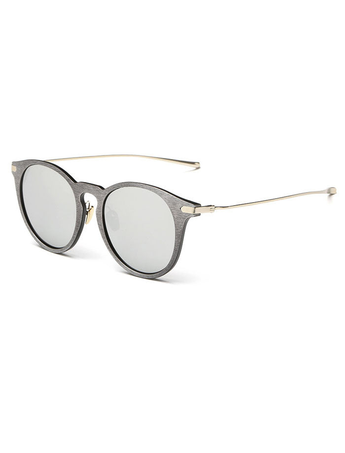 Cork Grain Sunglasses - Silver
