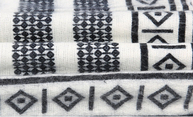 Geometric Ink Blanket Scarves