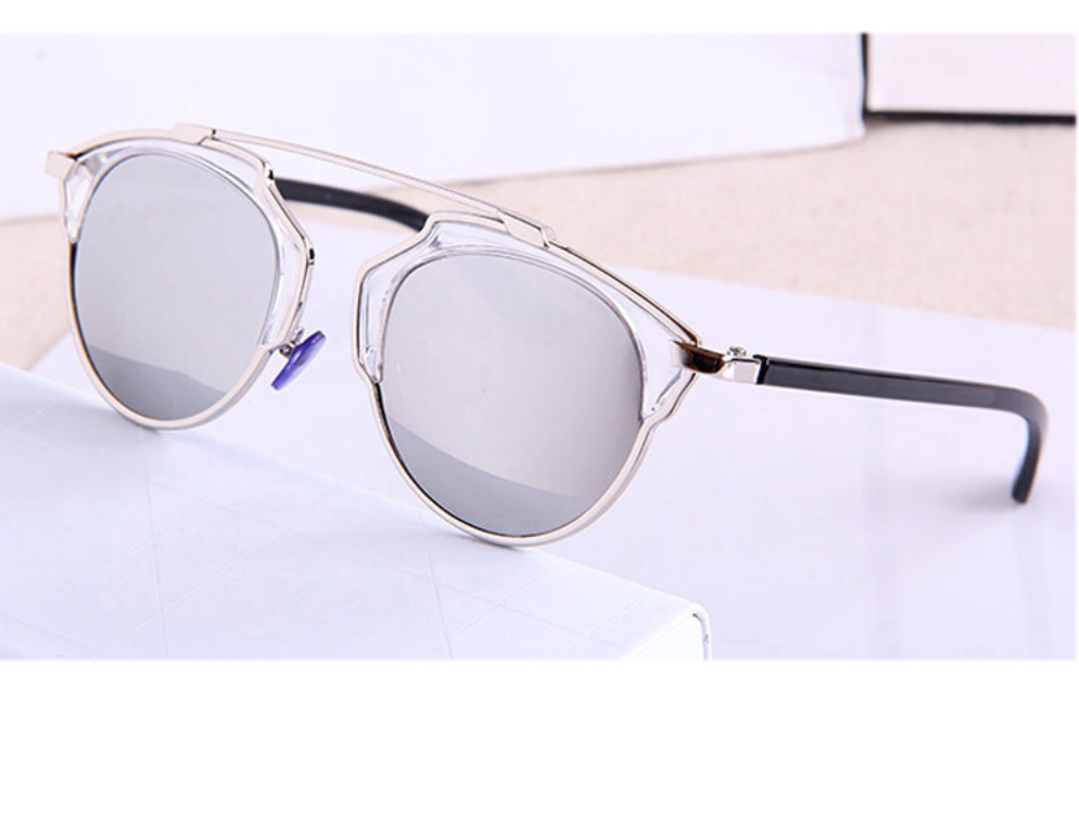 Fashion Cateye Polarized Sunglasses Silver