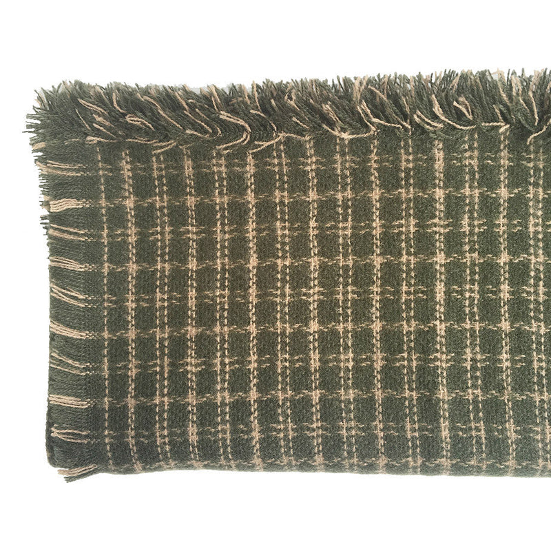 Missing You Small Plaid Scarf In Dark Green